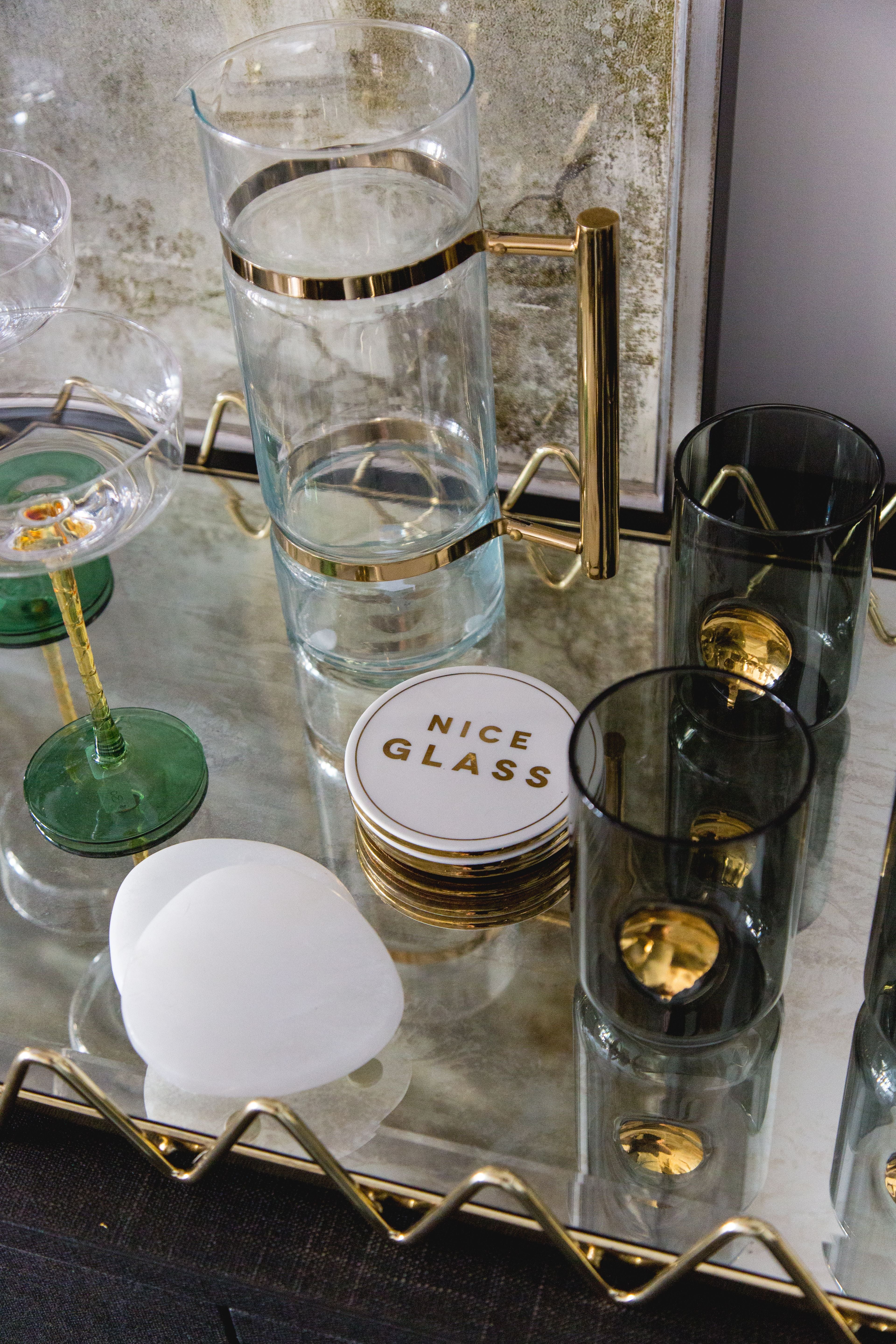 Nice Glass Coaster S/4